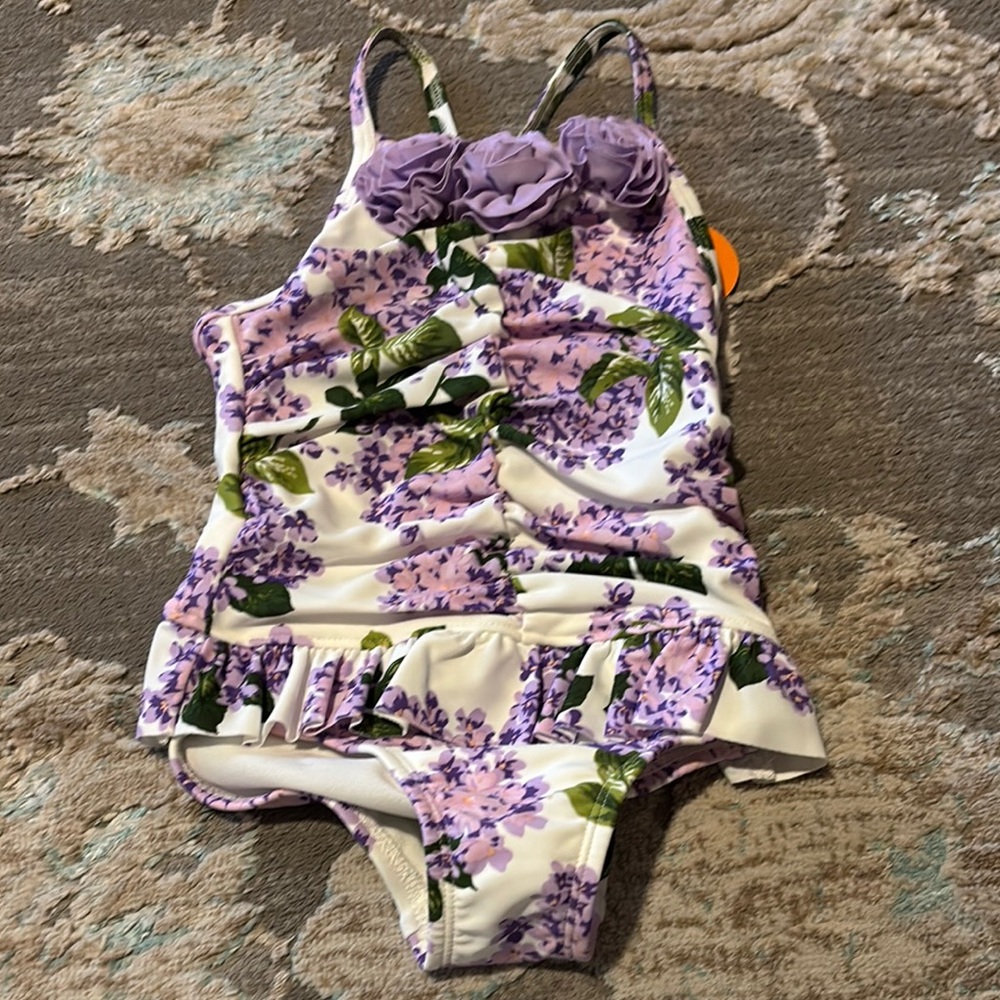 Floral Purple Swimsuit